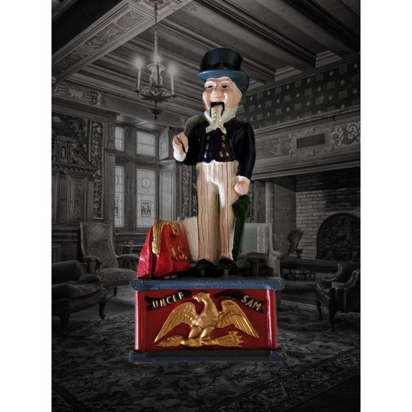 Vintage Cast Iron Penny Bank Vintgage Mechanical Working Uncle Sam Bank - Picture 6 of 10